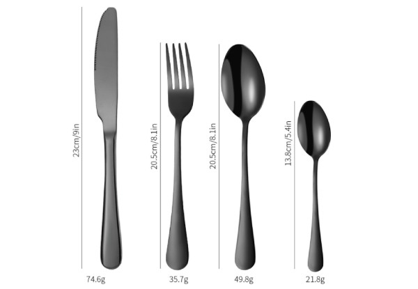 24-Piece Yael Designer Modern Cutlery Set
