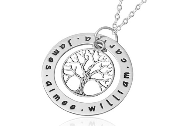 $29 for a Personalised Family Tree Necklace incl. Nationwide Delivery