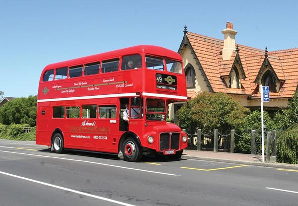 Up to 50% off an Open Top ‘Discover Christchurch’ Double Decker Bus Tour – Options for One or Three Hours (value up to $69)