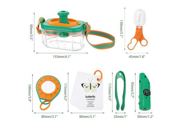 Outdoor Kids Explorer Kit Incl. Bug Catcher, Whistle, Compass & Magnifying Glass
