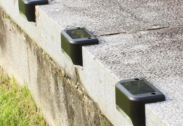 Four-Piece Solar Deck Outdoor Lights - Two Colours Available