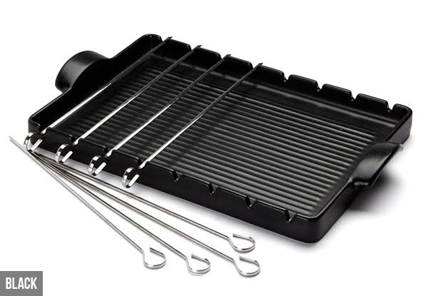 $29.99 for an Emile Henry BBQ Grilling Stone with 8 Skewers - Available in Two Colours
