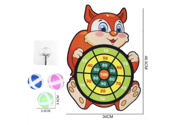 Animal Sticky Ball Dart Board - Five Styles Available