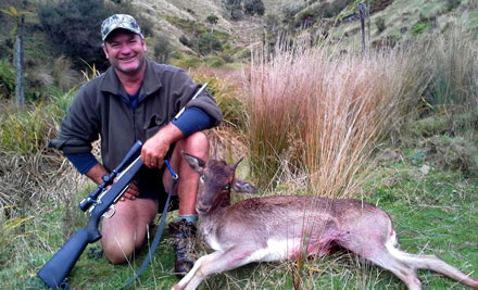 From $339 for a Guided Wanganui Free-Range Fallow Deer Hunt Package incl. One Nights' Accommodation, All Equipment & More - Options for One, Two & Four People