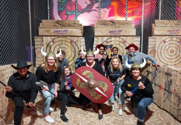 Throw Social Session incl. One-Hour Axe Throwing & One-Hour Access to Bar & Activities - Options for Up to Six People - Valid at Wellington Location Only