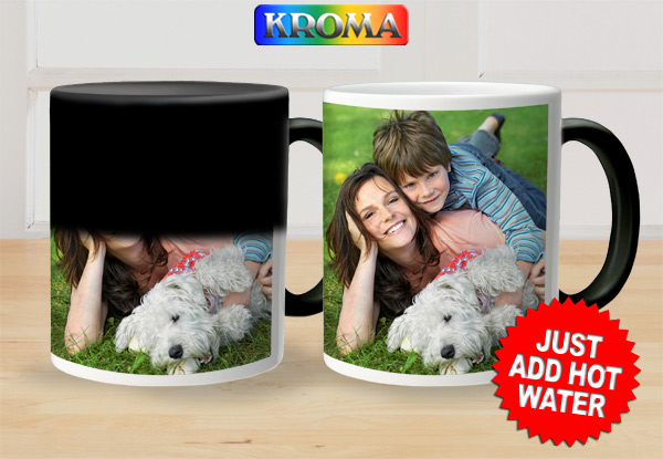 $17 for Two Standard White Mugs with Full Wrap Image or $19 for a Magic Wow Mug incl. Nationwide Delivery