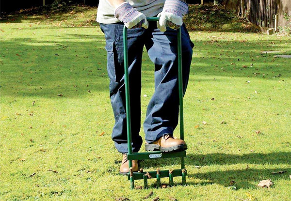 $19 for a Steel Hollow Five-Tine Lawn Aerator