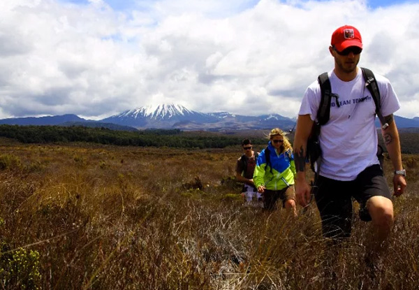 $99 for an Epic Tongariro Crossing Adventure for One incl. Two Nights' Accommodation, Your Choice of a Tongariro Crossing or Mountain Bike Adventure & More (value up to $195)
