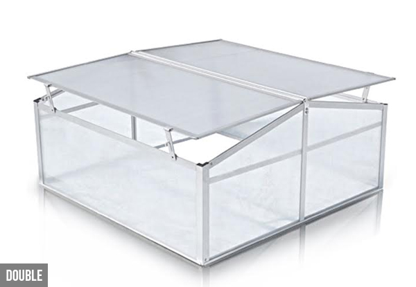 $34 for a Single Mini Greenhouse with Cover, or $53 for a Double