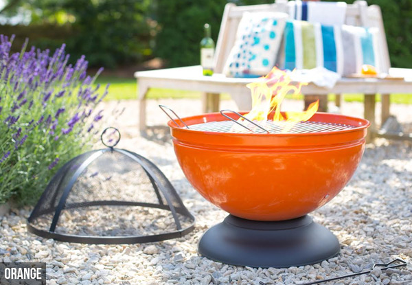 $99 for a Globe Enamel Firebowl - Available in Four Colours with Free Metro Shipping