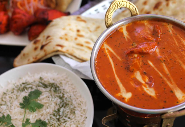 $40 for a Three-Course Indian Dinner for Two – Options for Up to 10 People