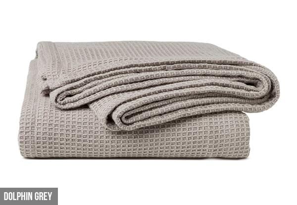 $99.95 for a Canningvale Sogno Linen Blend Blanket incl. Nationwide Delivery (value $307.95)