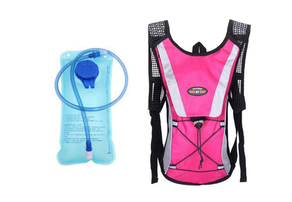 Hydration Backpack with 2L Water Bladder - Six Colours Available