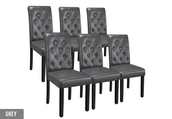 Six-Piece Classic Dining Chairs - Two Colours Available