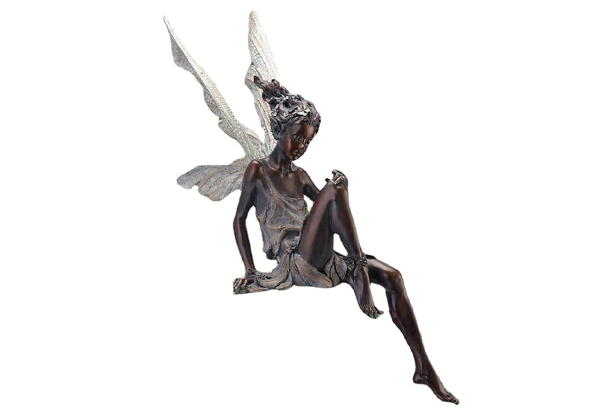 Sitting Fairy Garden Statue - Two Colours Available