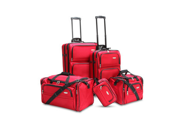 $199.99 for a Samsonite Five-Piece Nested Luggage Set – Red or Black Available