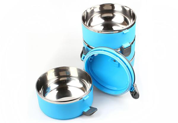 $16.99 for a Four-Tiered Thermal Insulated Stainless Steel Food Container