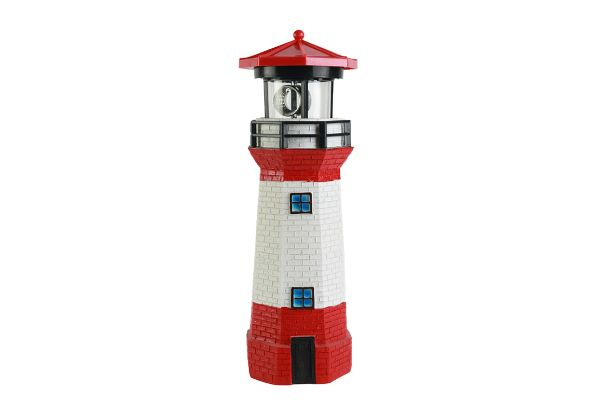 Solar Garden Lighthouse Rotating Light - Available in Two Colours & Option for Two-Pack