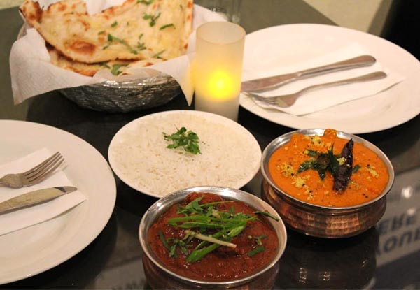$19 for Any Two Curries, Two Naan Breads & Rice to Takeaway