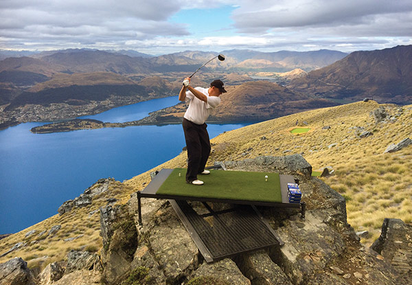 $1,140 for a Fly/Drive/Putt Golf Package 4500ft Above Queenstown for up to Four Players & Two Spectators (value up to $2,490)