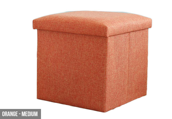 $17.90 for a Medium Multi-Function Folding Ottoman Storage Box or $34.90 for a Large - Available in Four Colours & Two Sizes