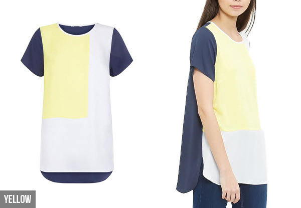 $19 for a Sheer Block Chiffon Top Available in Five Colours
