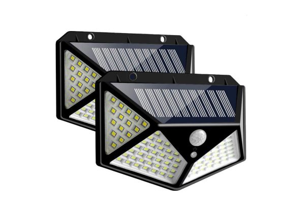Four-Pack 40-LED Solar Power Three-Mode Wall Light