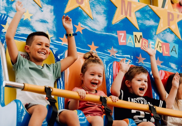 Rainbow's End April Twilight Rides Pass - Option for Family Pass, or Family Pass Plus Ride & Refresh Incl. Four Limited Edition Souvenir Cups & Four Soft Serve Ice Creams - Valid from 14th to 19th April 2024