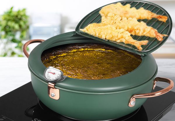 Toque Japanese Deep Frying Pot - Available in Two Colours & Two Sizes
