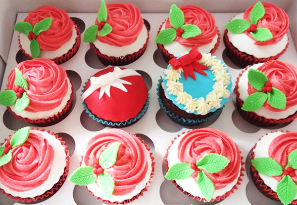 $20 for Six Christmas Cupcakes or $38 for 12 incl. Delivery (value up to $55)