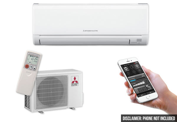 $1,799 for a Cooling & Heating New Model Mitsubishi GE25 Heat Pump with Wi-Fi Control incl. Installation & Five-Year Warranty (value up to $3,000)