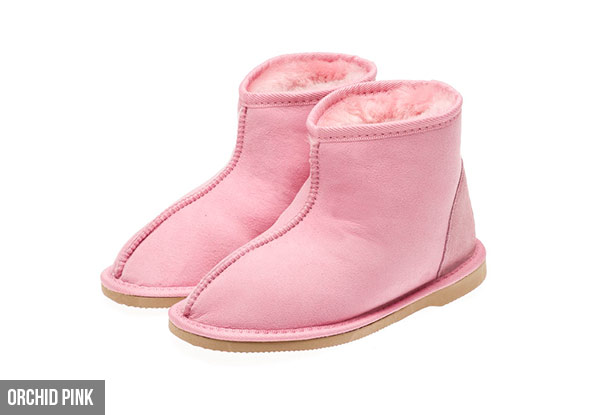 $89 for a Pair of Leather Ankle UGGS - Available in Orchid Pink, or Ruby
