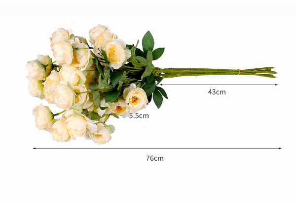 Lambu Six-Pack Artificial Flowers - Three Colours Available