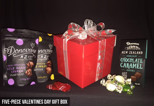 $35 for a Five-Piece Valentine's Day Chocolate Gift Box, or $75 for an Eight-Piece Chocolate Gift Box Incl. Nationwide Delivery