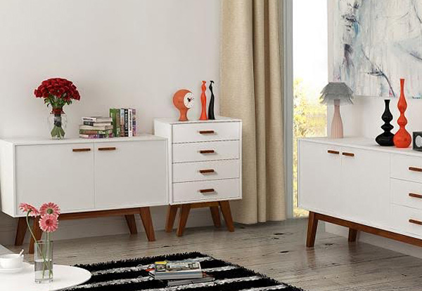 $219 for a Retro Scandinavian Style Four-Drawer Tallboy