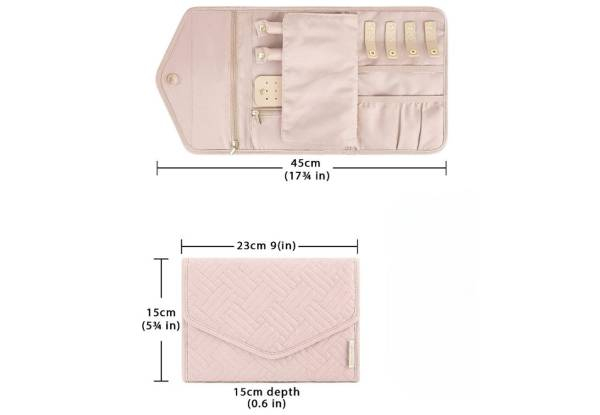 Foldable Travel Roll Jewellery Case - Two Colours Available