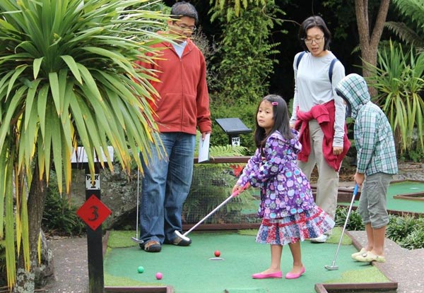 $7 for an Adult's Round of Minigolf, $5 for a Child or $8 for a V8 Simulator Ride