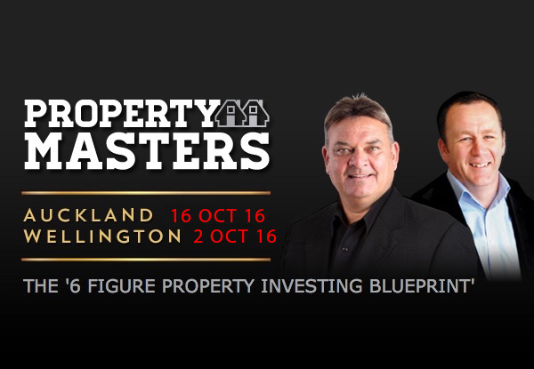 $29 for Two Tickets to 'Property Masters’ property investment event on 2nd October in Wellington incl. $75 GrabOne Credit & Six Bonus Gifts (value up to $1,292)