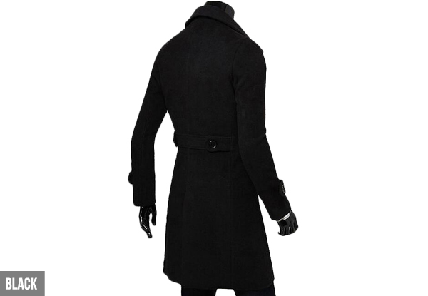 $48 for a Men's Long Winter Coat - Available in Three Colours
