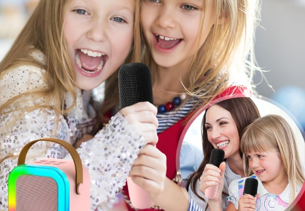 Kids Karaoke Machine Toy with Two Microphone