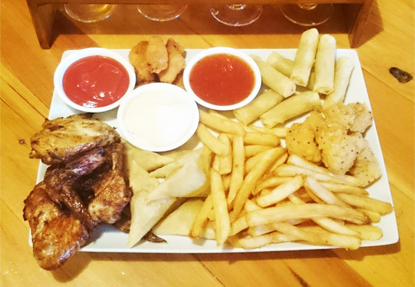 $25 for Four Beers & a Hot Platter for Two People (value up to $44)