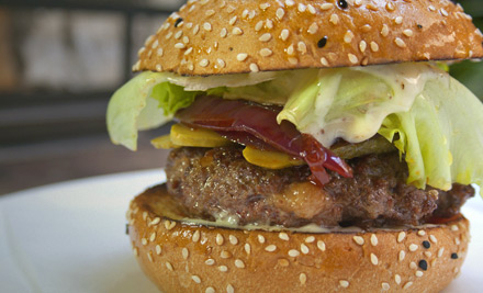 $14 for a Dry Aged Wagyu Burger Served with Dill & House Pickles & a Glass of Wine or Beer OR $28 for Two (value up to $51)