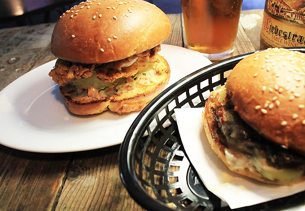 $10 for Any Burger & a Craft Beer - Options for Up to Eight People (value up to $184)