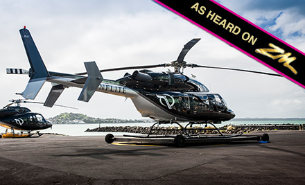 $599 for a Helicopter Waiheke Vineyard Adventure for Two People incl. a High Tea at Batch Winery, Transfers, & One-Way Ferry Tickets to Auckland (value up to $883)