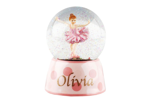 $29 for a Personalised Ballerina Musical Snow Globe incl. Nationwide Delivery (value $64.98)