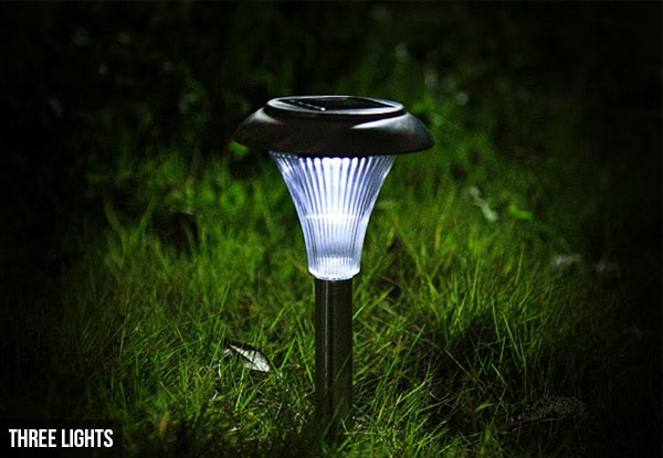 $12 for a Set of Three Solar Garden Lights, or $29 for a 12 LED Solar Light with Day and Night Sensors