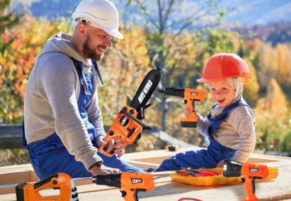 Five-in-One Kids Construction Hand Tool Toy Set