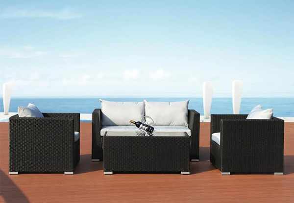 $729 for a Four Piece Rattan Outdoor Furniture Setting