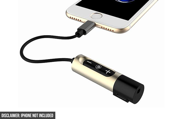 $29 for a 2-in-1 8 Pin to USB Lighting and 3.5mm Earphone Jack Adapter Cable with Music Control for iPhone with Free Shipping