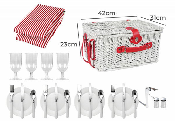 Four-Person Picnic Basket Set - Two Options Available